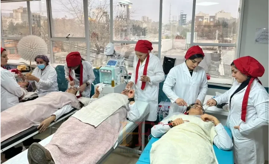 نمونه کار آبرسانی پوست شیراز